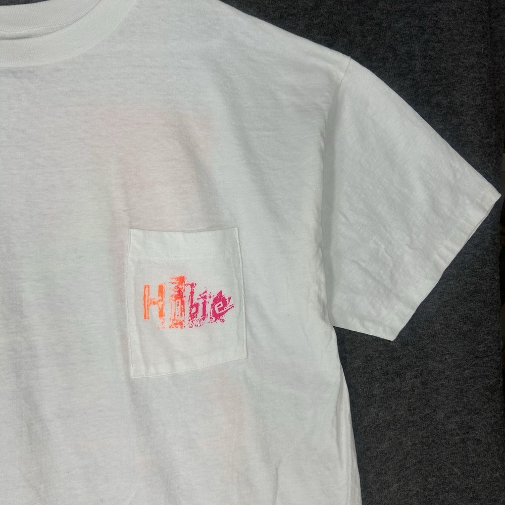 Vintage Hobie T-Shirt 1X Big & Tall White Single Stitch Car Surf Graphic Tee - Picture 4 of 15